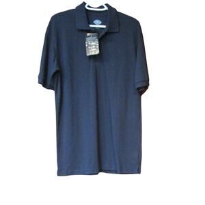 Dickies Men's Polo Shirt Black Short Sleeves Young Adult Line Size Medium